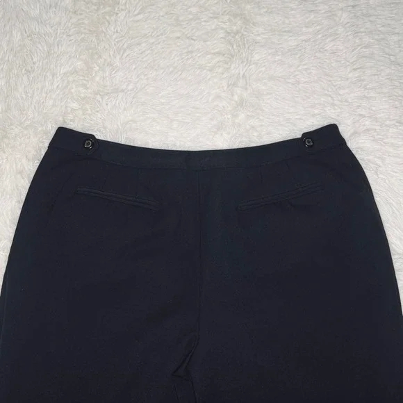 ST JOHN SPORT Black Wide Leg Dress Pants Women Size 16 Button Detail on Waist. - Picture 5 of 10